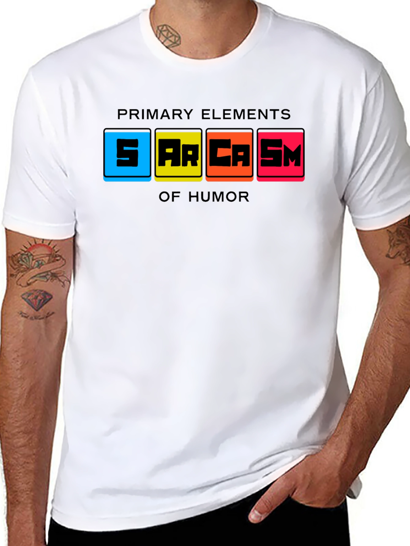 Sarcasm Primary Elements Humor Graphic Tee