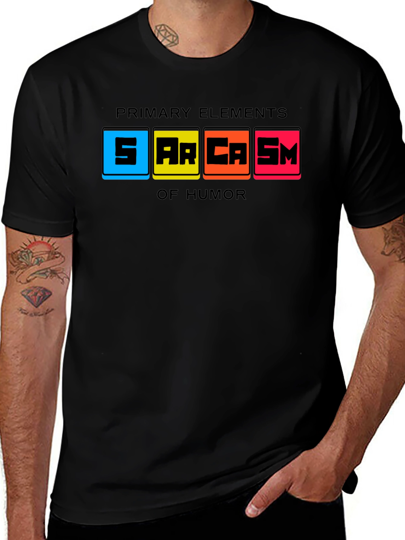 Sarcasm Primary Elements Humor Graphic Tee