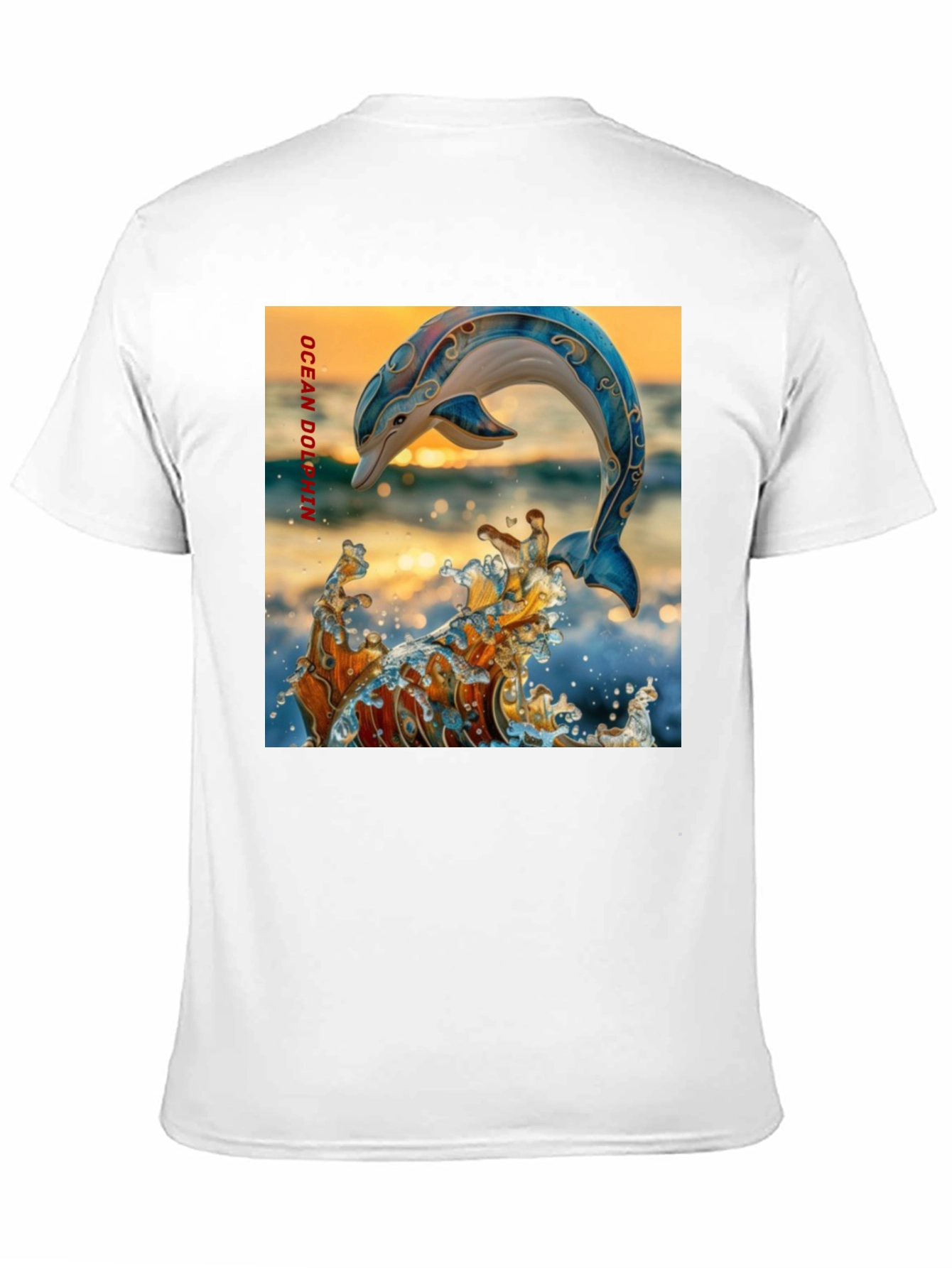 Ocean Dolphin Graphic T-Shirt - Black