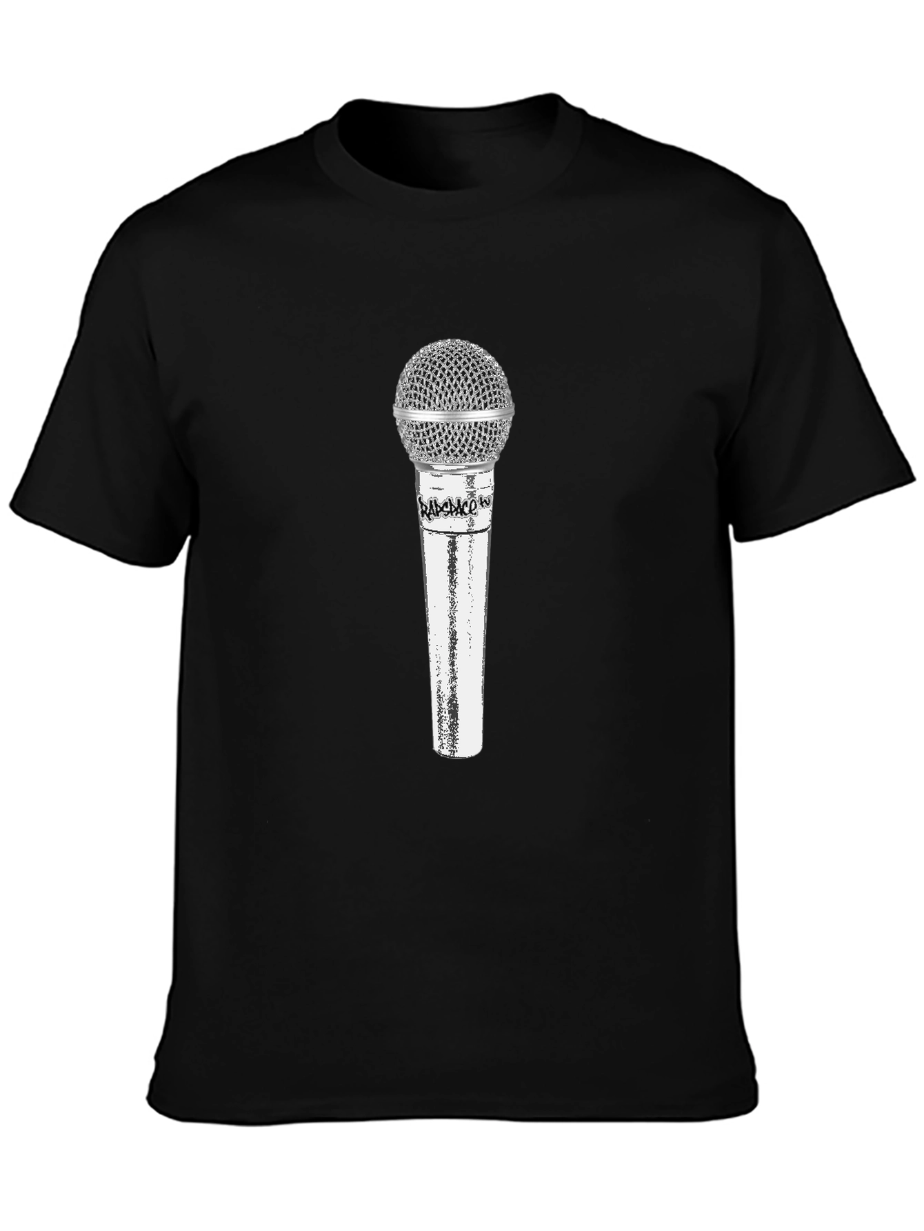 Microphone Graphic Tee - Black Mens
