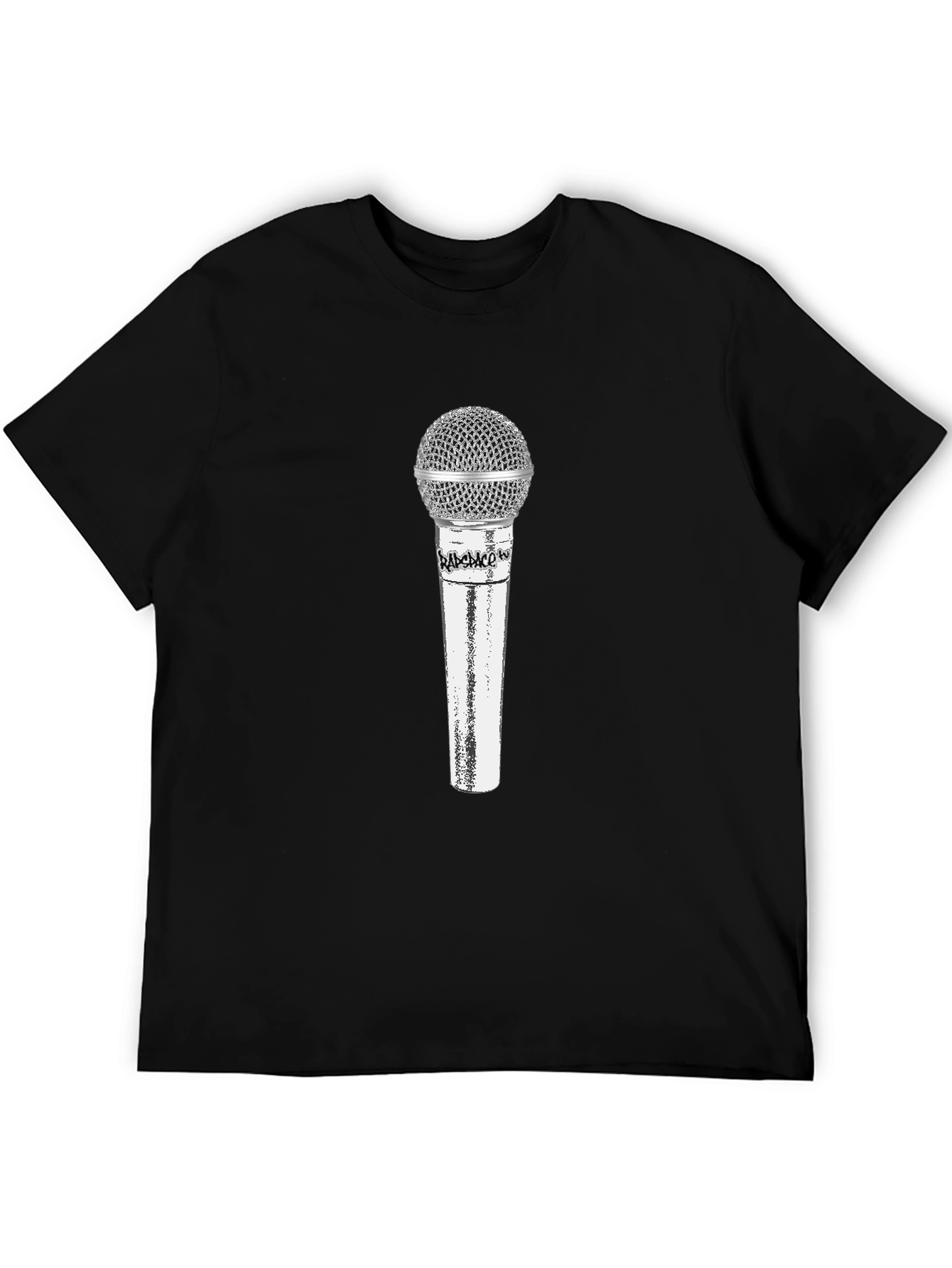 Microphone Graphic Tee - Black Mens