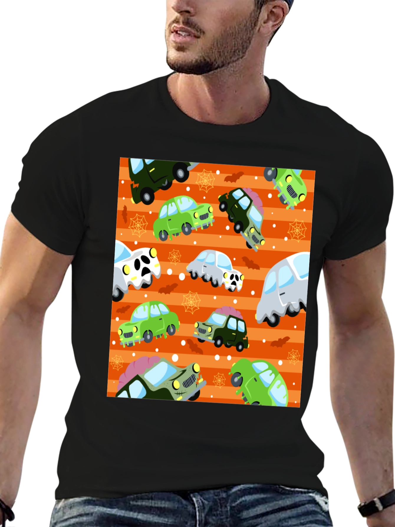 Zombie Cars Pattern T-Shirt