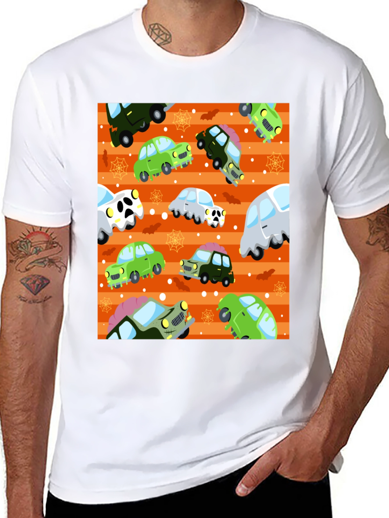 Zombie Cars Pattern T-Shirt