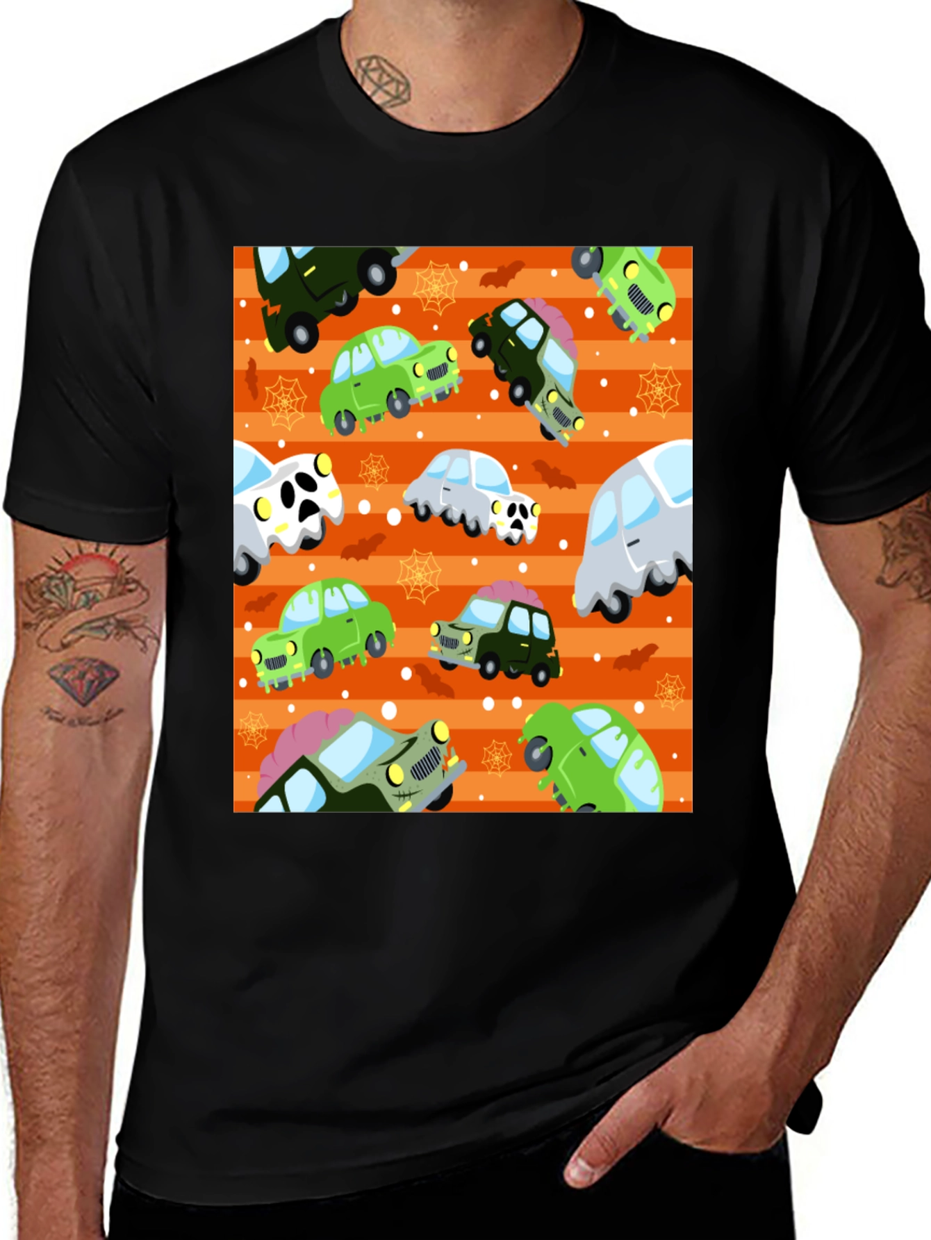 Zombie Cars Pattern T-Shirt