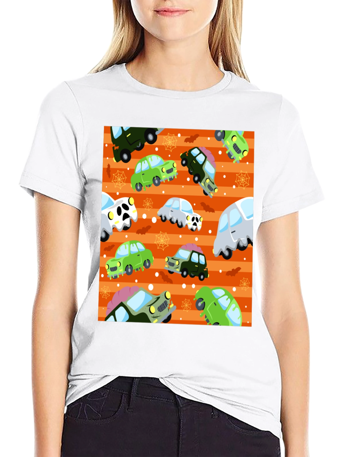 Zombie Cars Pattern T-Shirt
