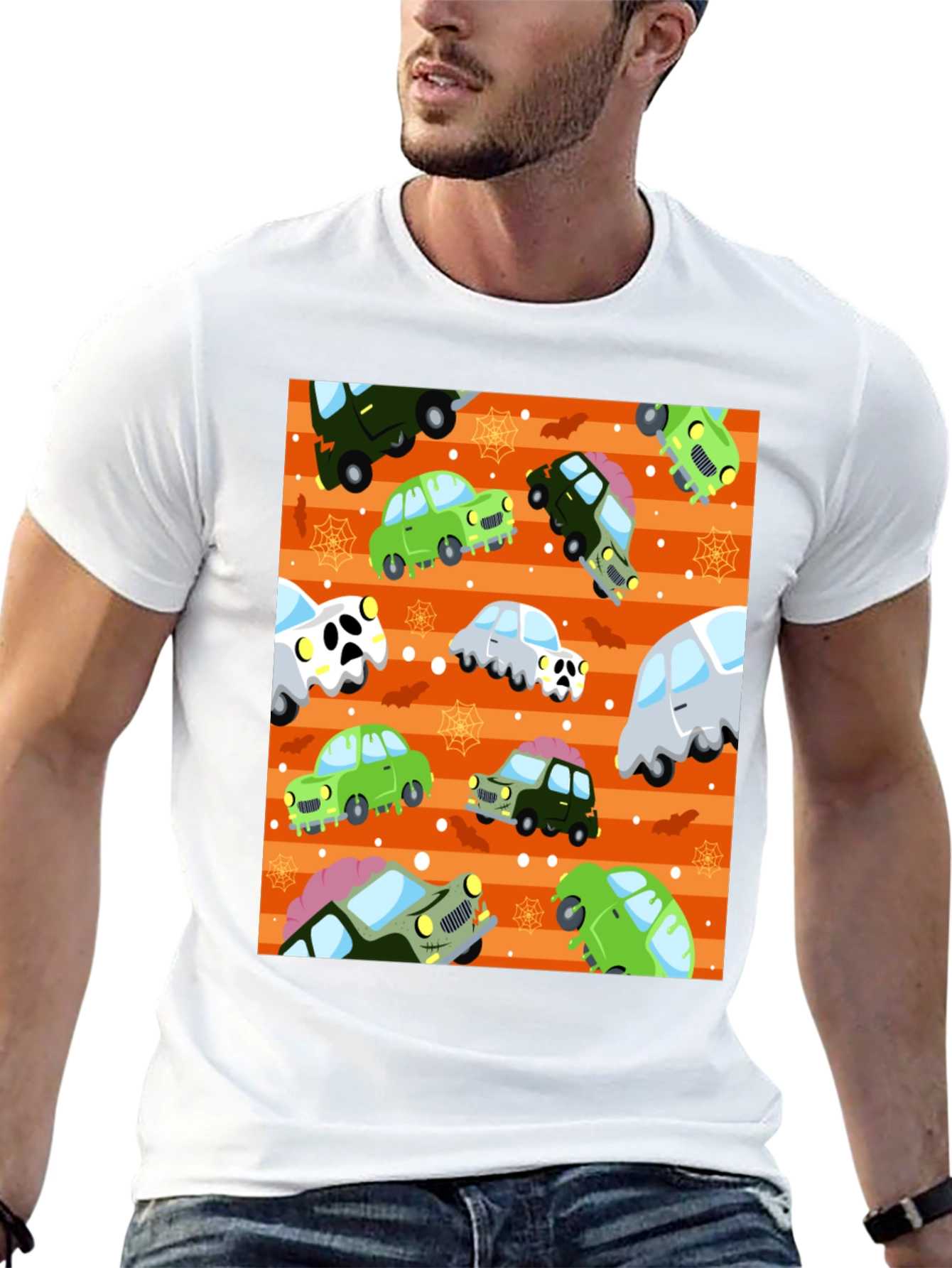 Zombie Cars Pattern T-Shirt