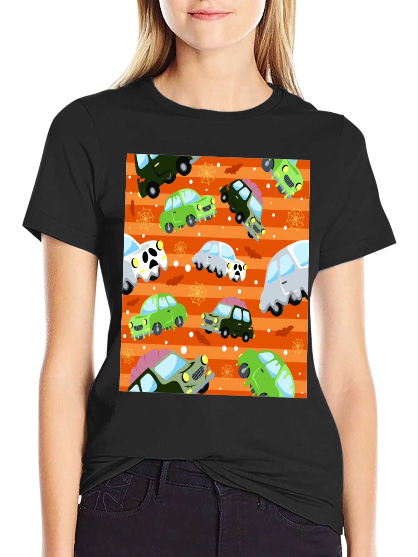 Zombie Cars Pattern T-Shirt