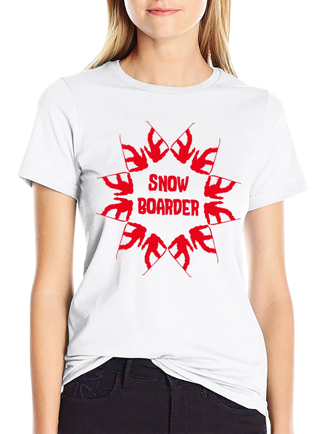 Snowboarder Graphic Tee - Black