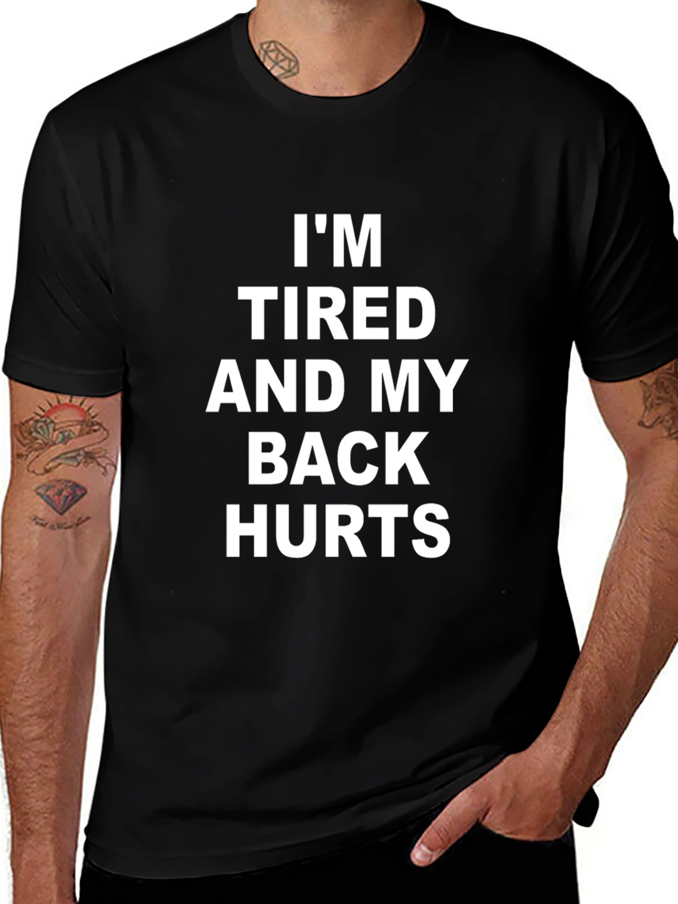 Funny Tired Back Hurts Graphic T-Shirt