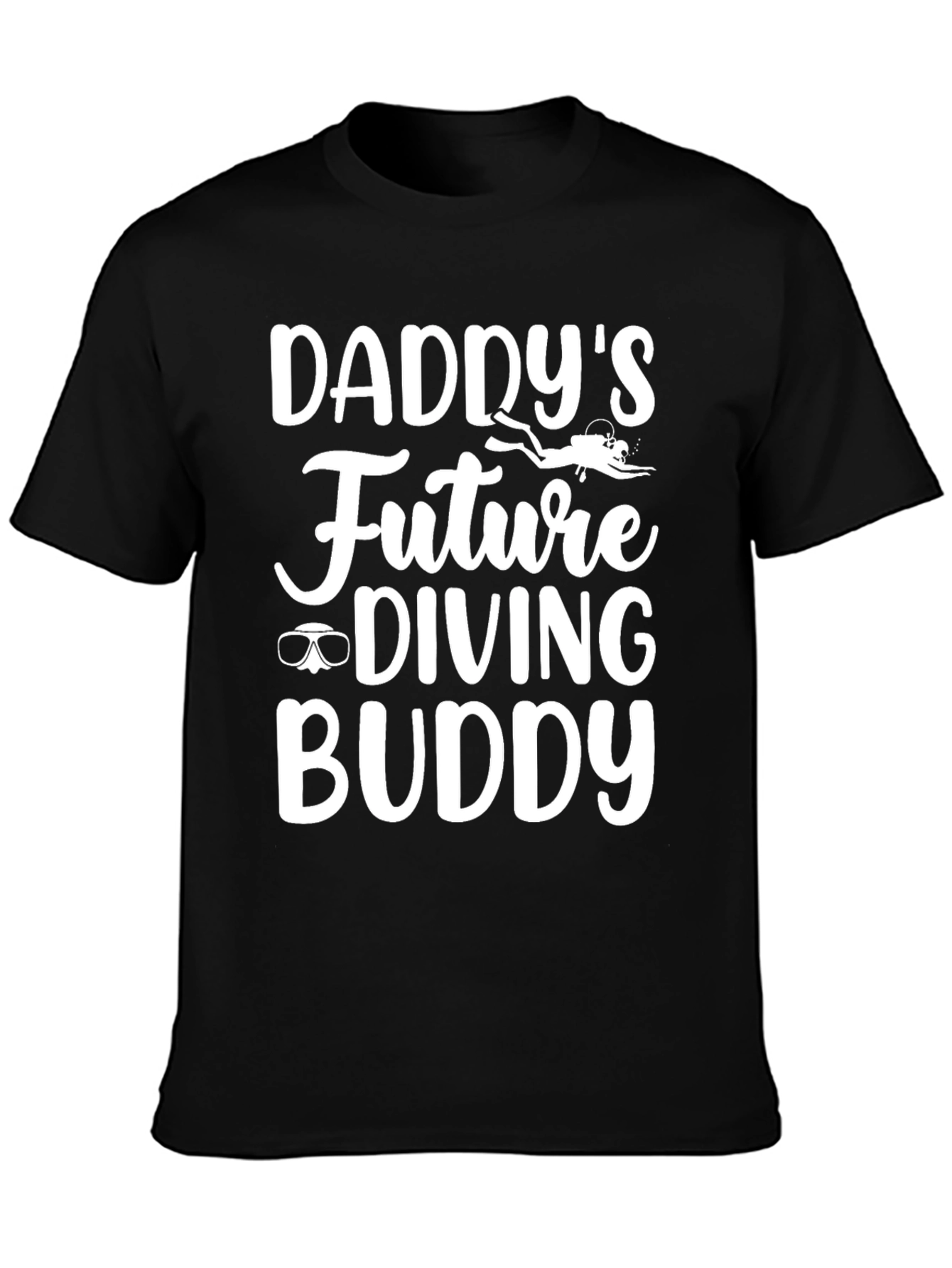 Daddys Future Diving Buddy Black T-Shirt