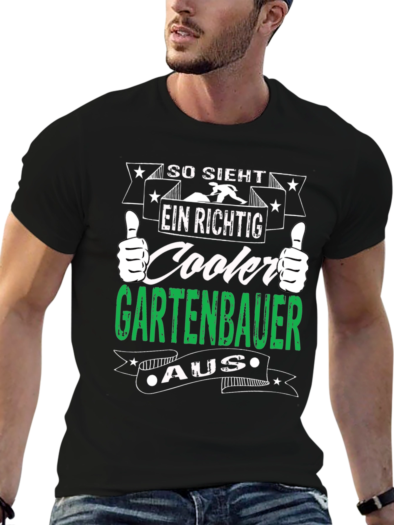 Cooler Gartenbauer T-Shirt - Black Graphic Tee