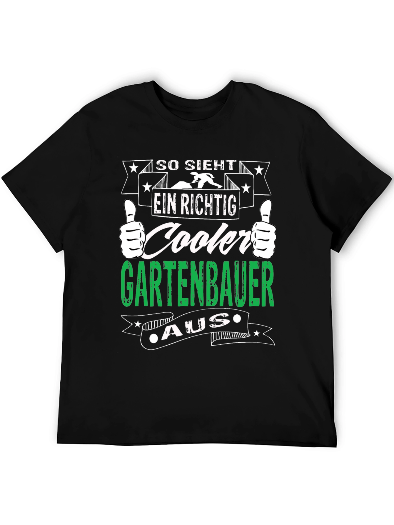 Cooler Gartenbauer T-Shirt - Black Graphic Tee