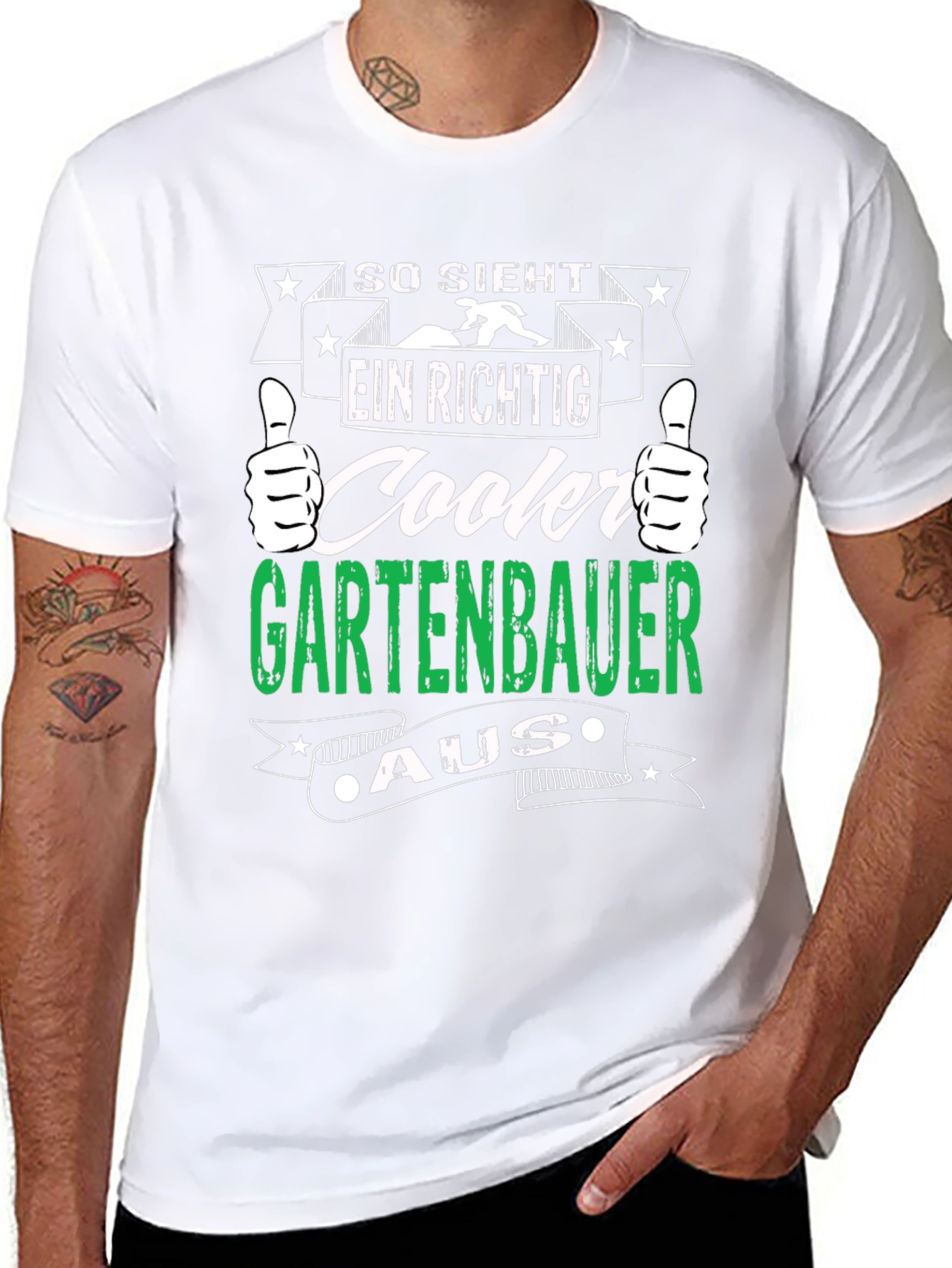Cooler Gartenbauer T-Shirt - Black Graphic Tee