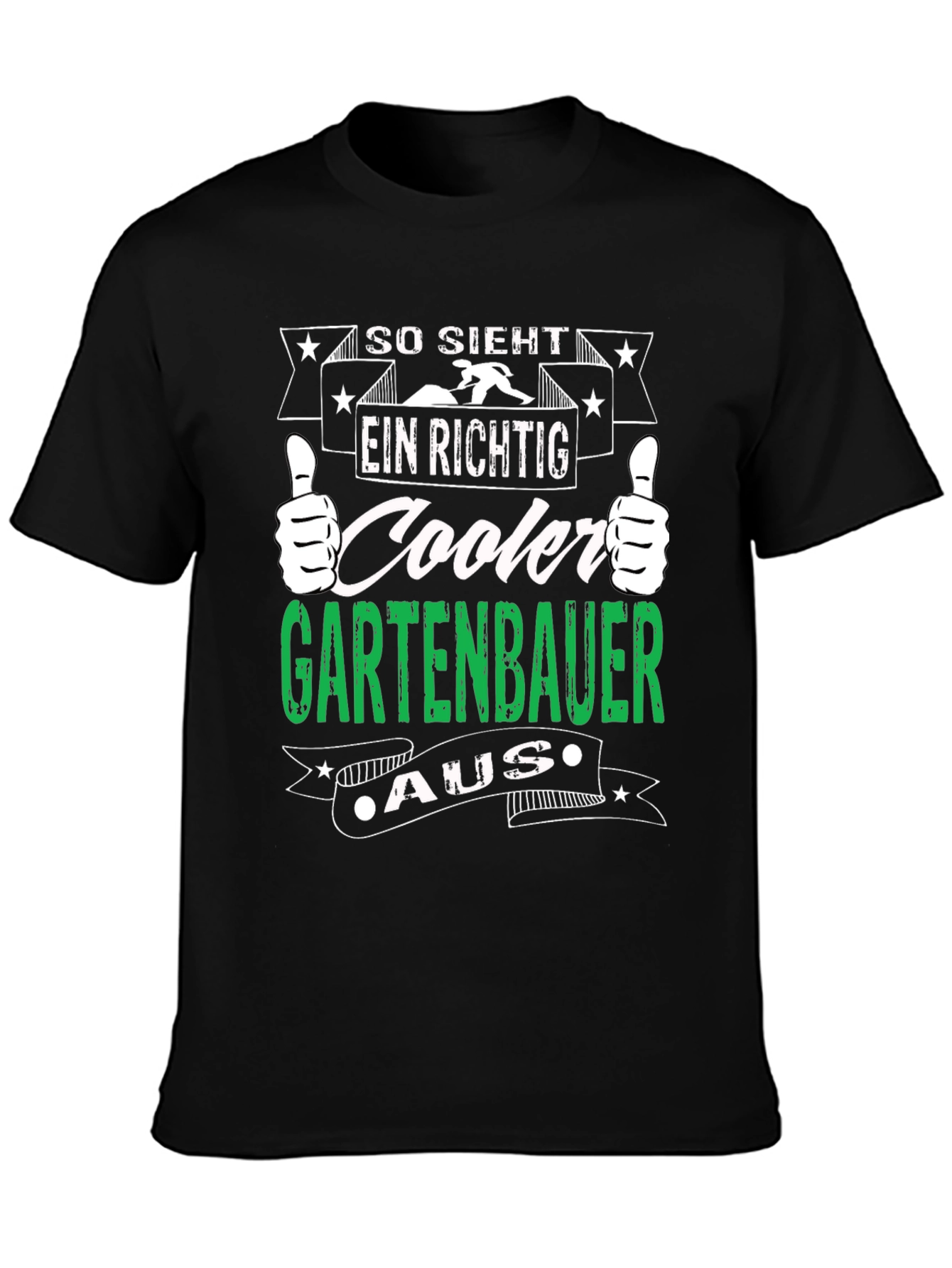 Cooler Gartenbauer T-Shirt - Black Graphic Tee