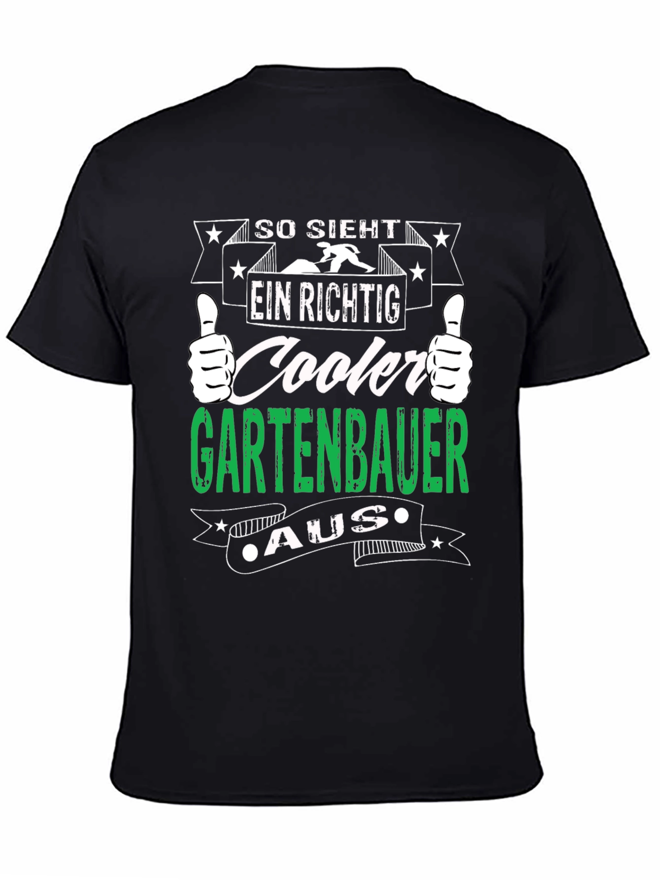 Cooler Gartenbauer T-Shirt - Black Graphic Tee
