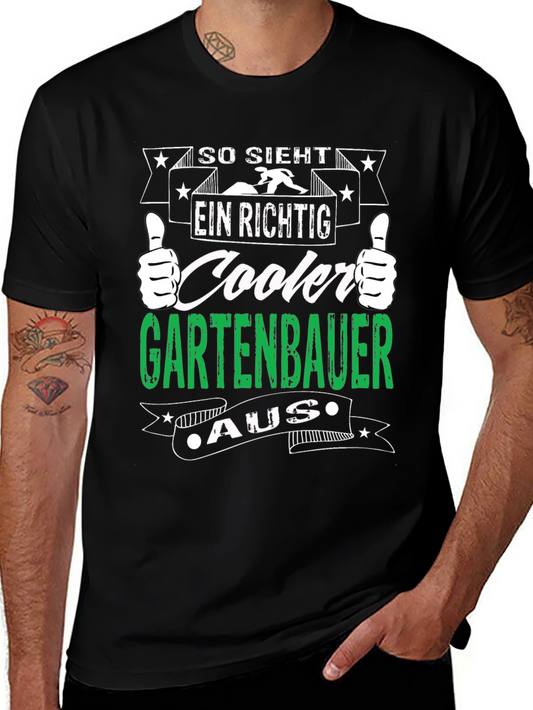 Cooler Gartenbauer T-Shirt - Black Graphic Tee