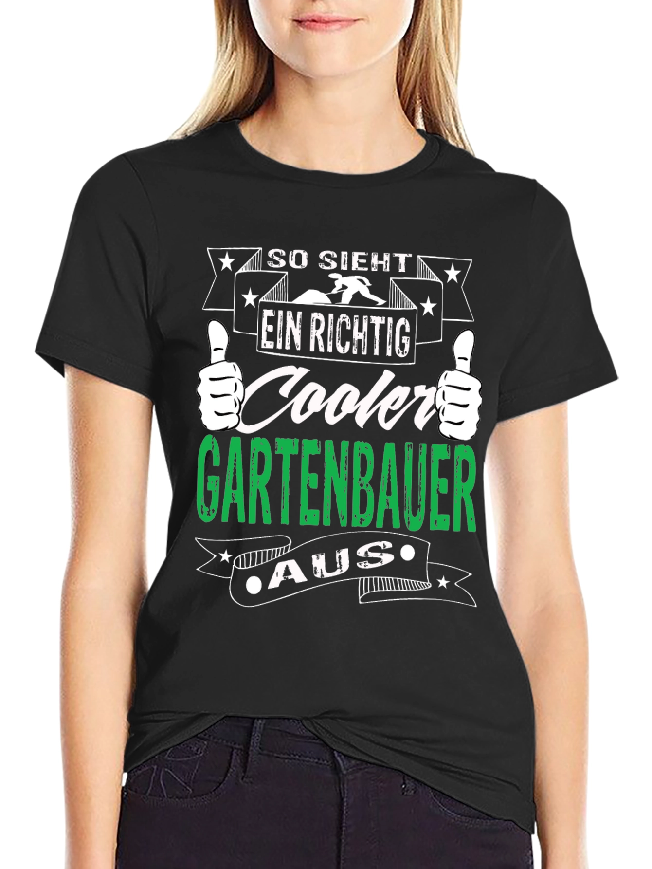 Cooler Gartenbauer T-Shirt - Black Graphic Tee