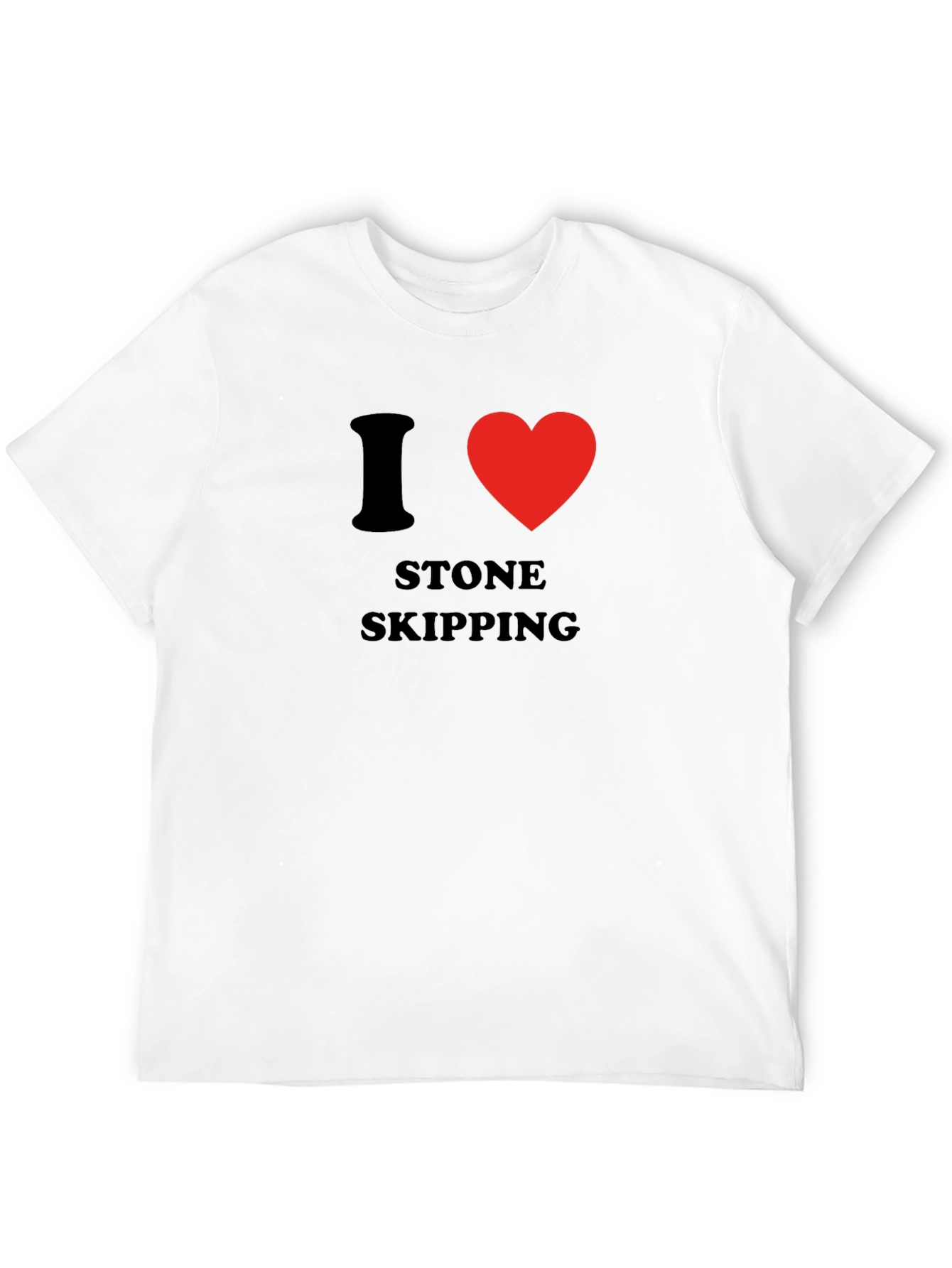 I Heart Stone Skipping Graphic Tee - Black
