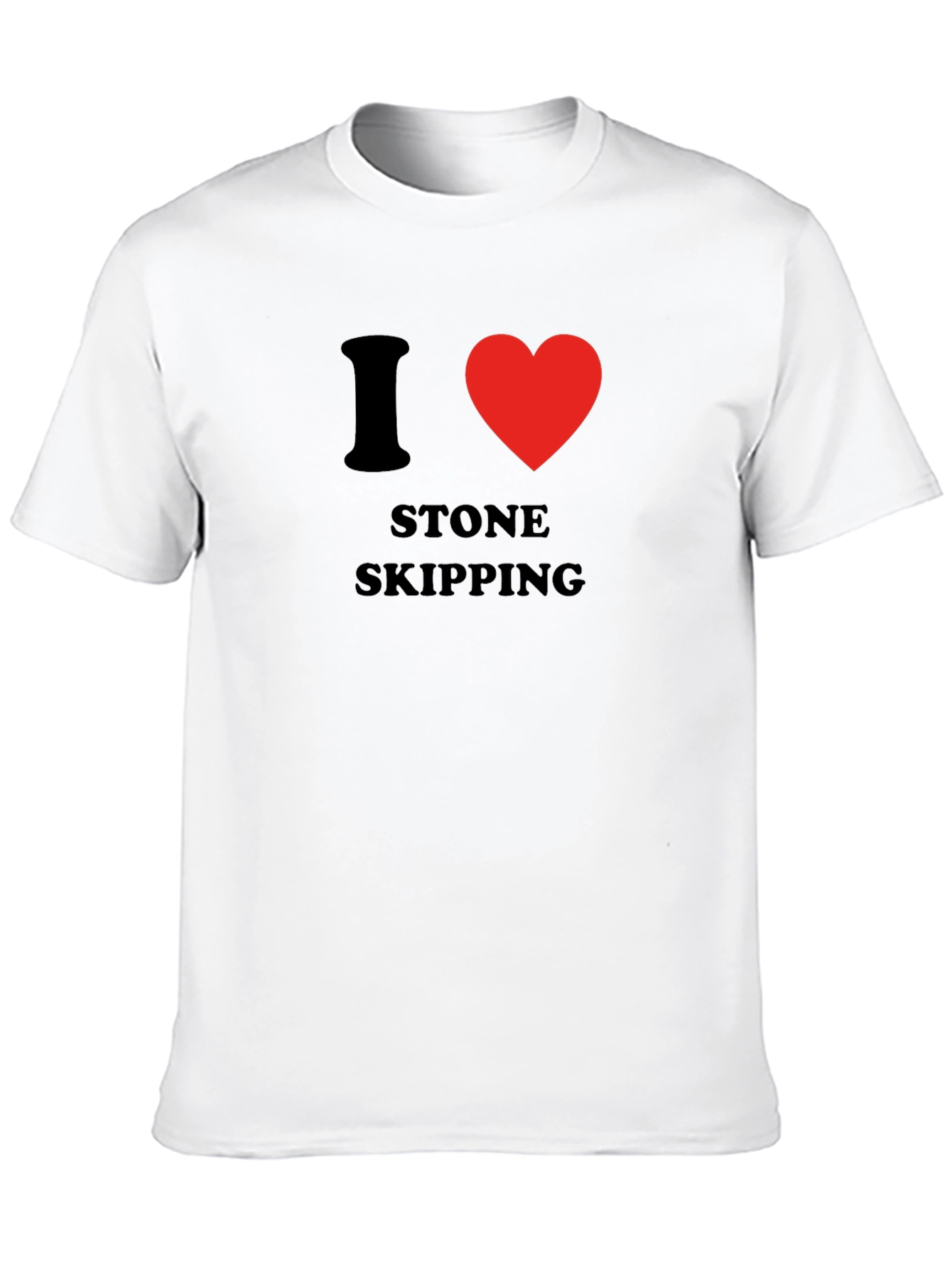 I Heart Stone Skipping Graphic Tee - Black