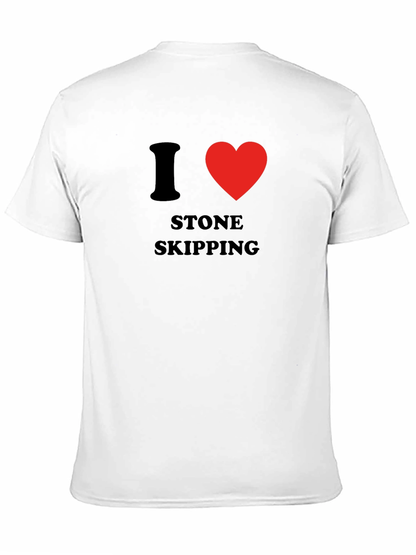 I Heart Stone Skipping Graphic Tee - Black