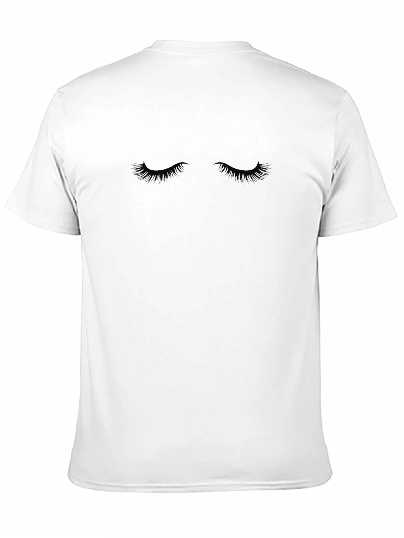 Eyelash Graphic Print Black T-Shirt