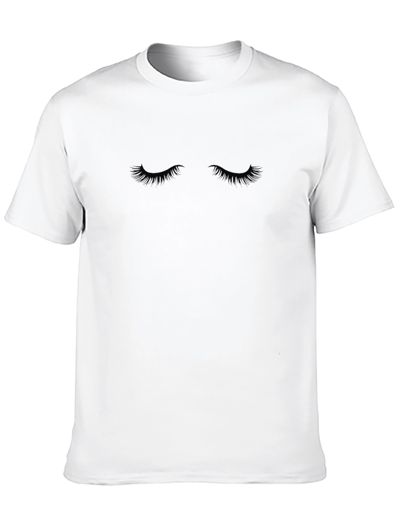 Eyelash Graphic Print Black T-Shirt