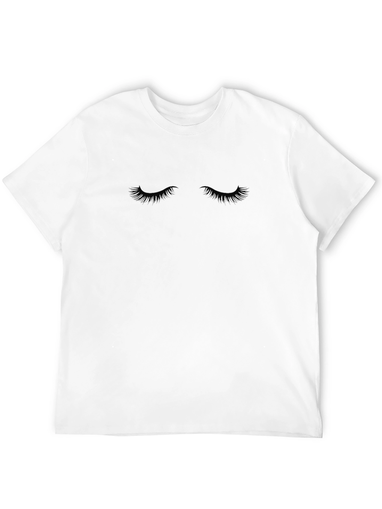 Eyelash Graphic Print Black T-Shirt