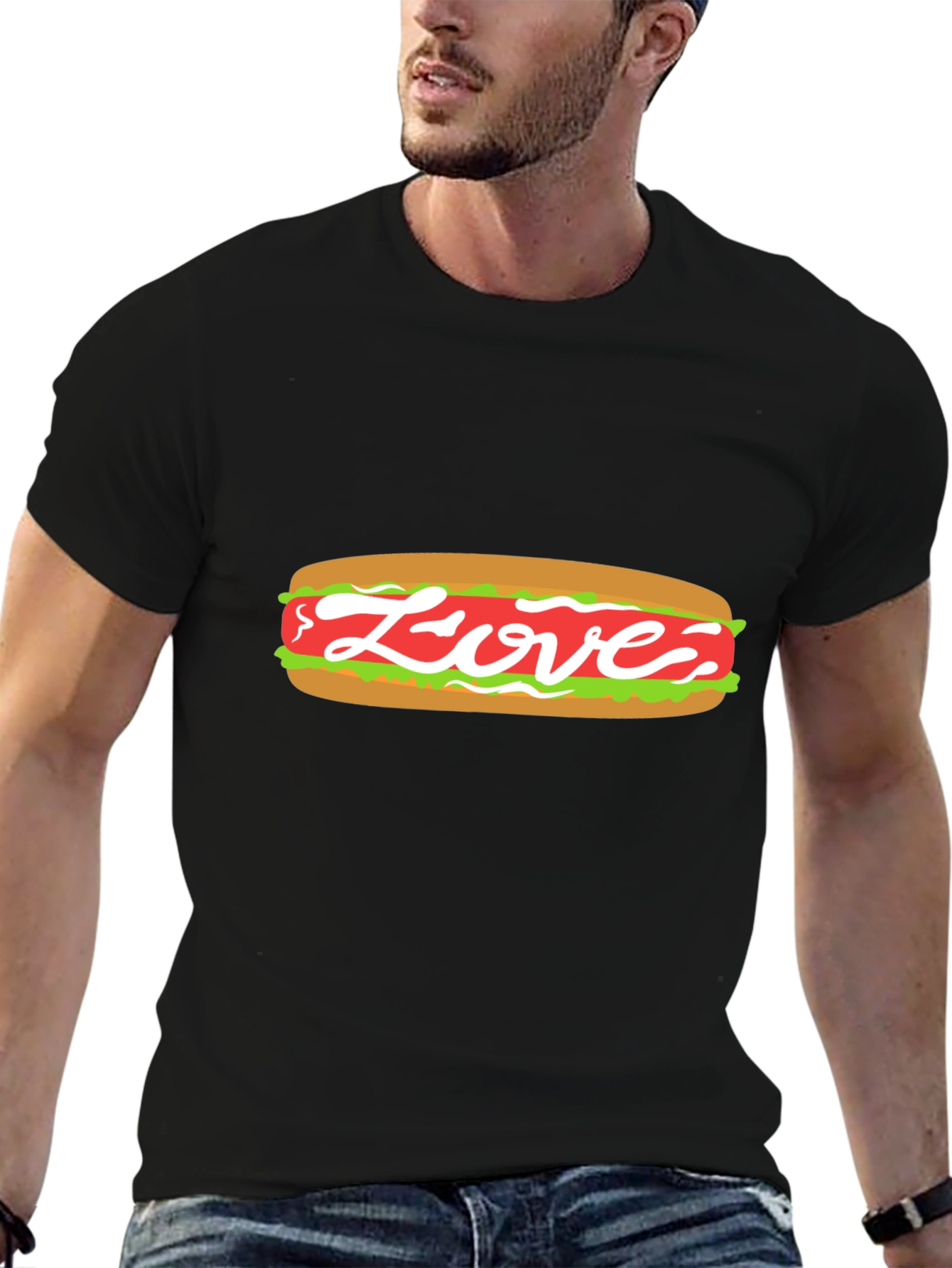 Love Hot Dog Graphic Tee - Unisex Casual Shirt
