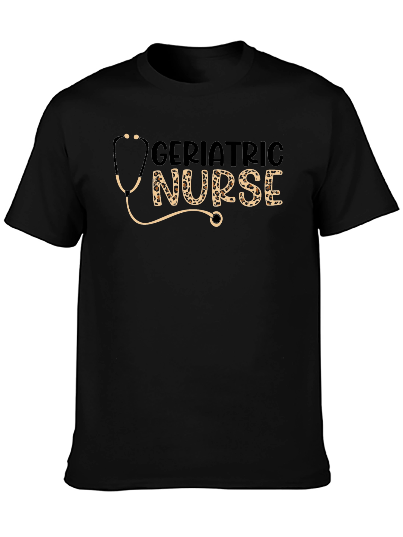 Geriatric Nurse Stethoscope Graphic T-Shirt