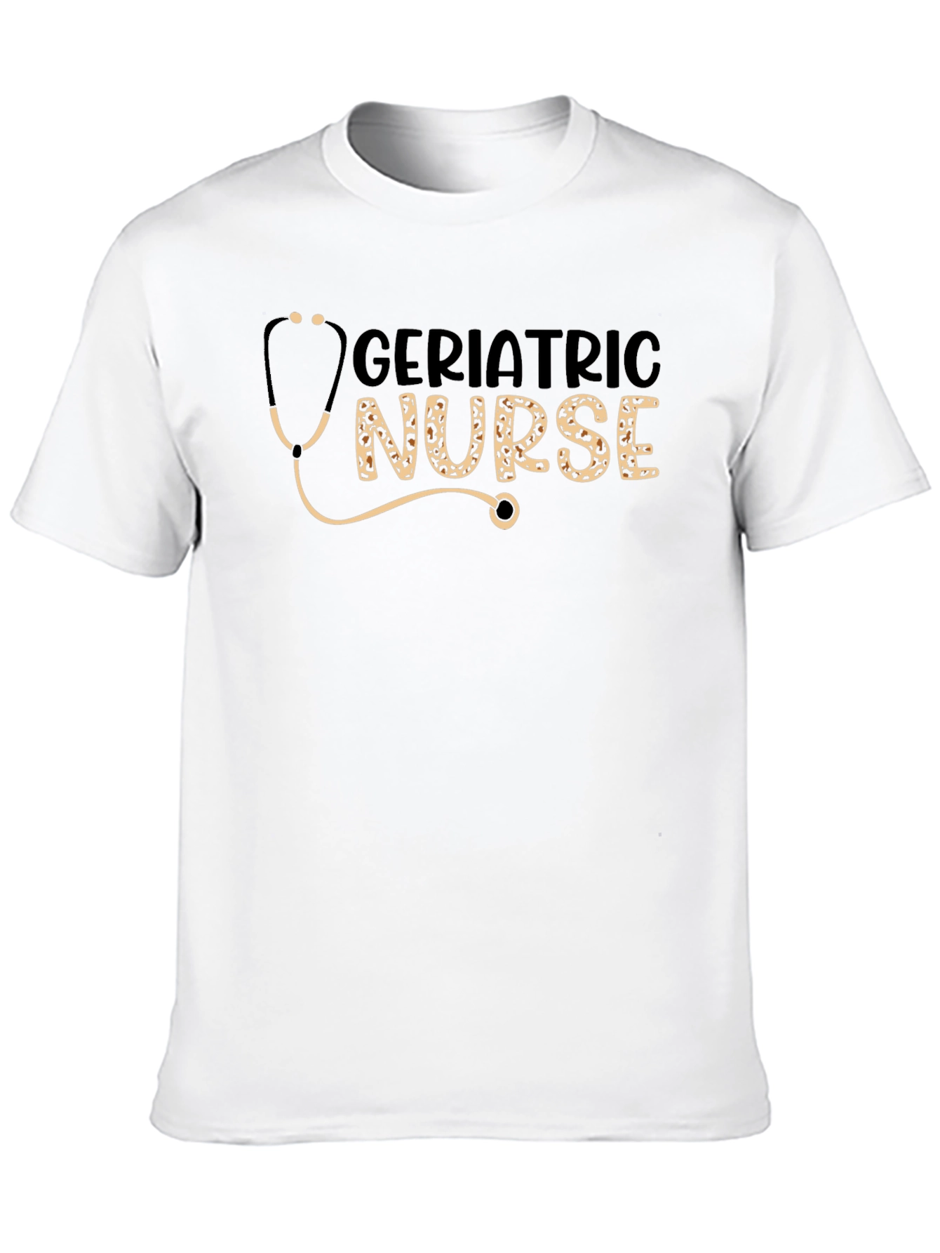 Geriatric Nurse Stethoscope Graphic T-Shirt