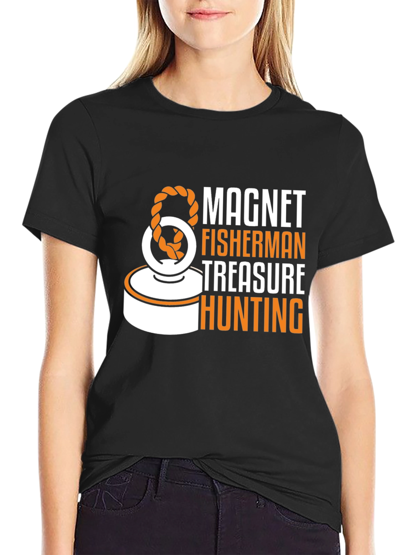 Magnet Fisherman Treasure Hunting Graphic T-Shirt