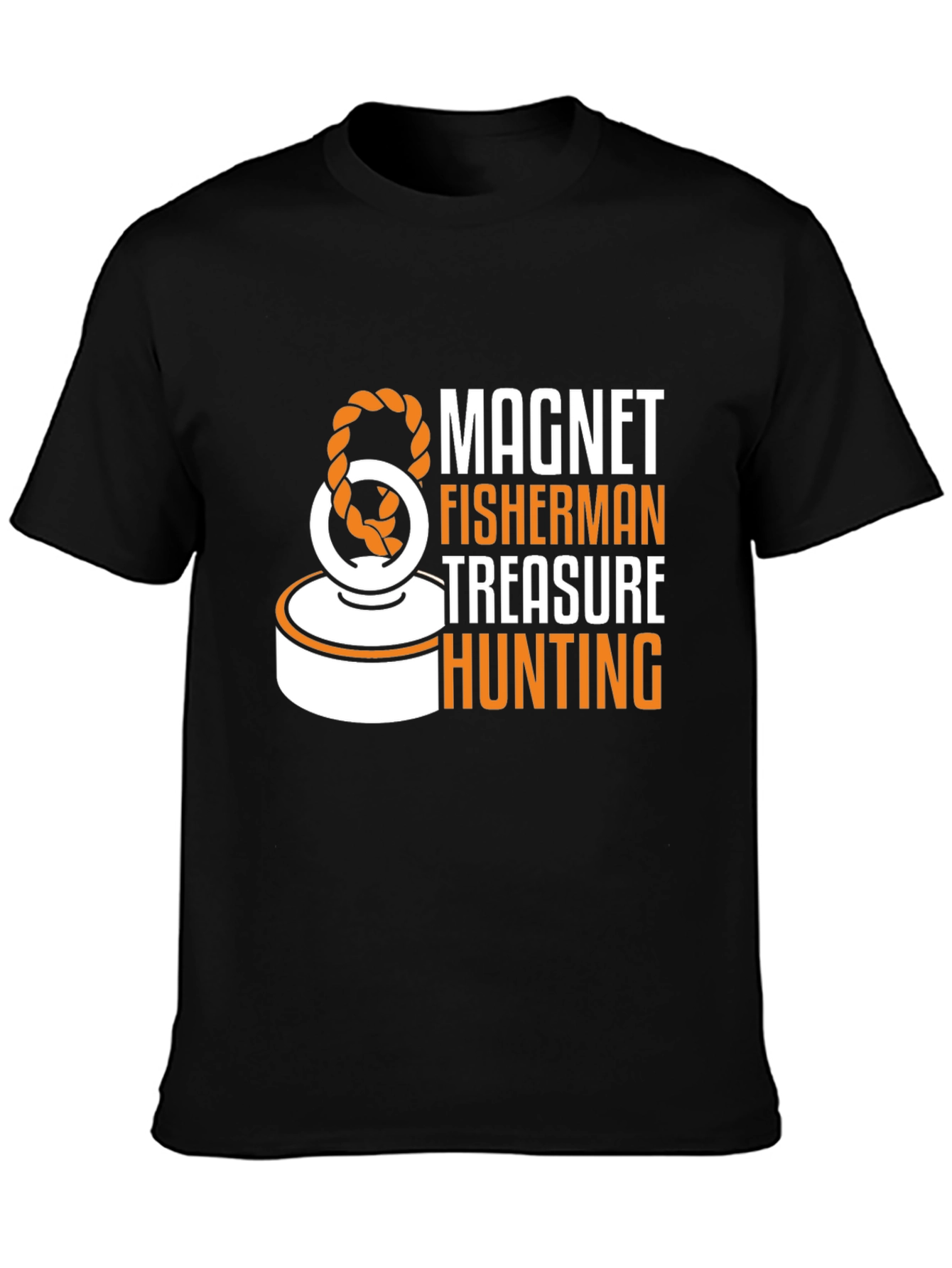 Magnet Fisherman Treasure Hunting Graphic T-Shirt