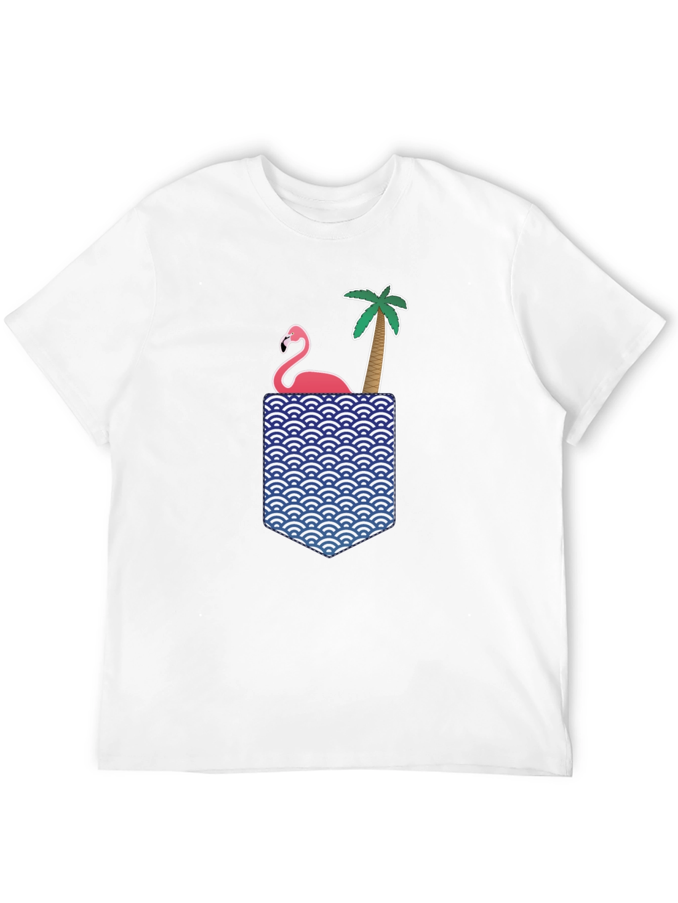 Flamingo Palm Pocket Graphic Tee