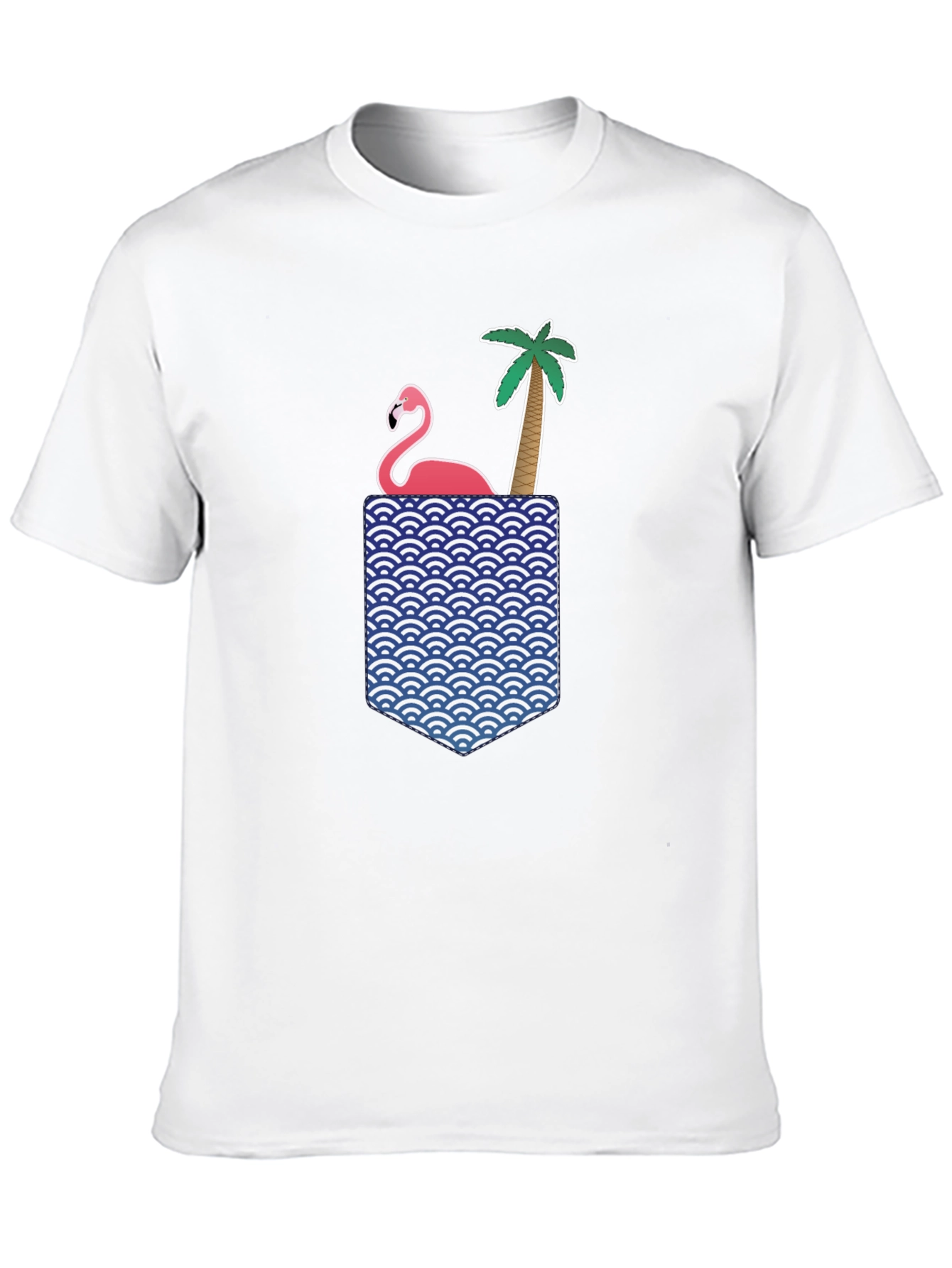 Flamingo Palm Pocket Graphic Tee