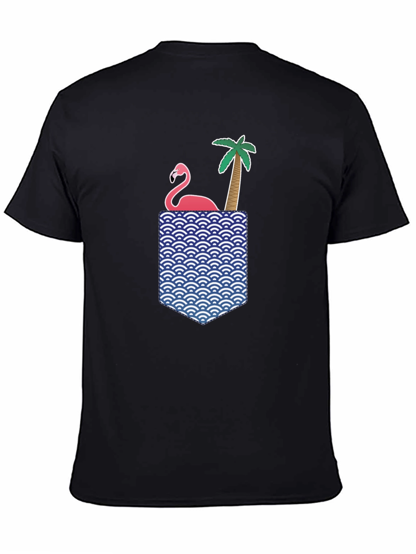 Flamingo Palm Pocket Graphic Tee