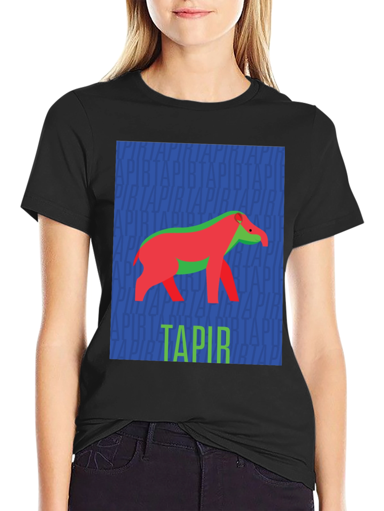 Retro Tapir Graphic Tee - Novelty Animal Lover T-Shirt