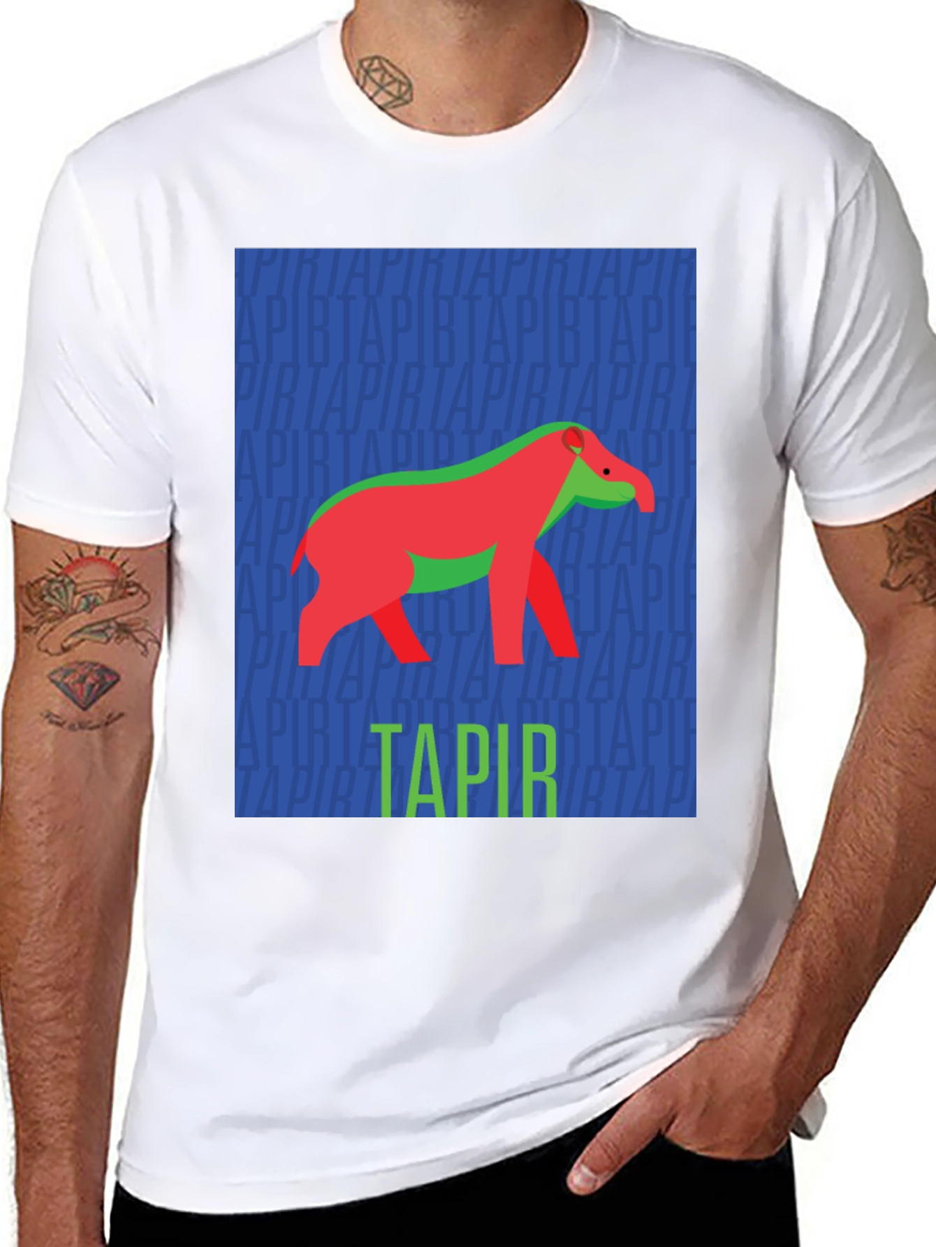 Retro Tapir Graphic Tee - Novelty Animal Lover T-Shirt
