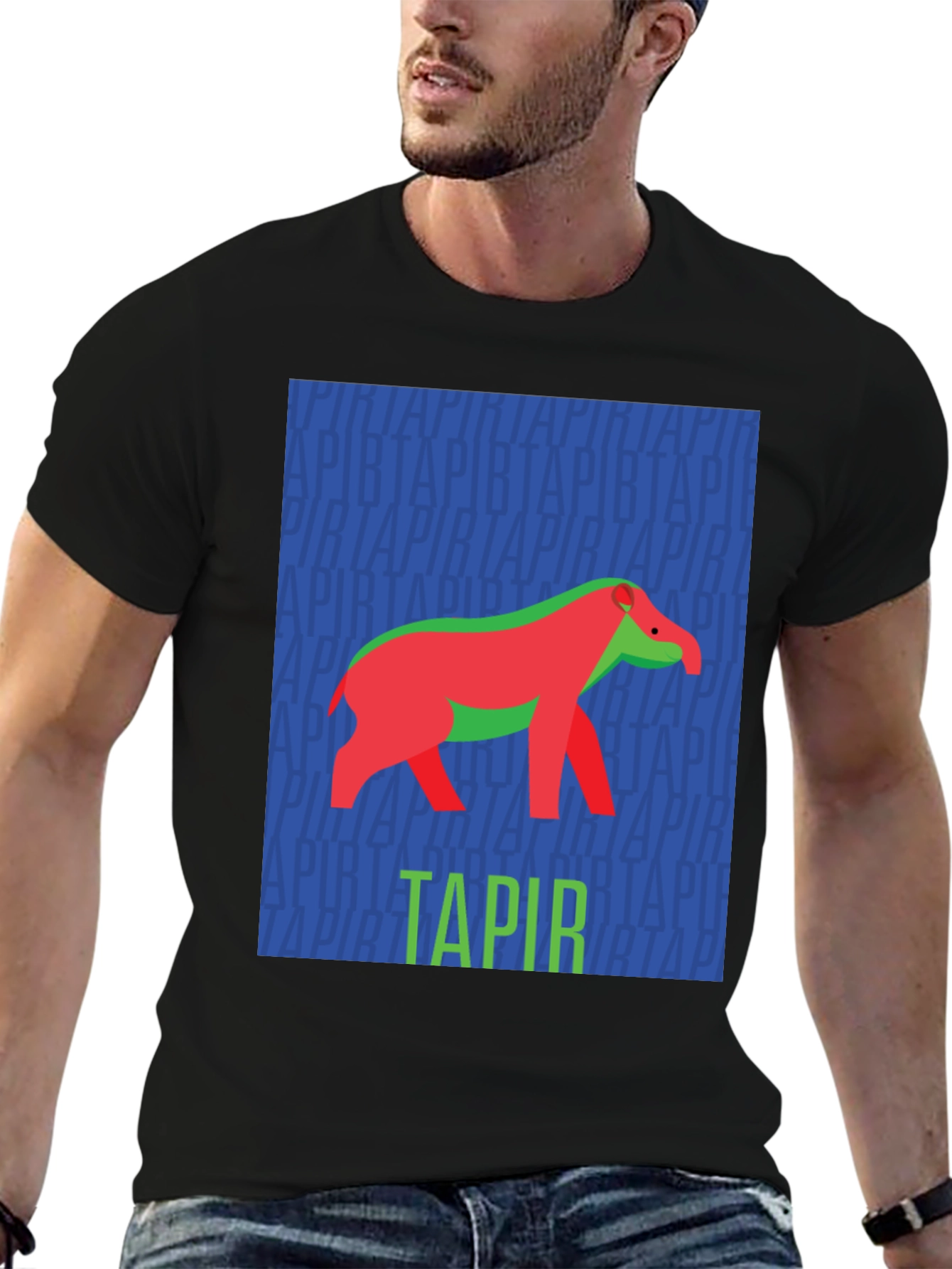 Retro Tapir Graphic Tee - Novelty Animal Lover T-Shirt