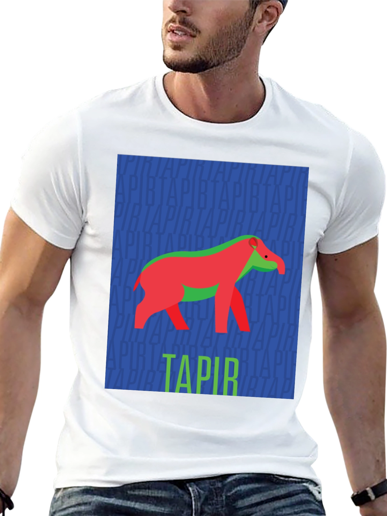 Retro Tapir Graphic Tee - Novelty Animal Lover T-Shirt