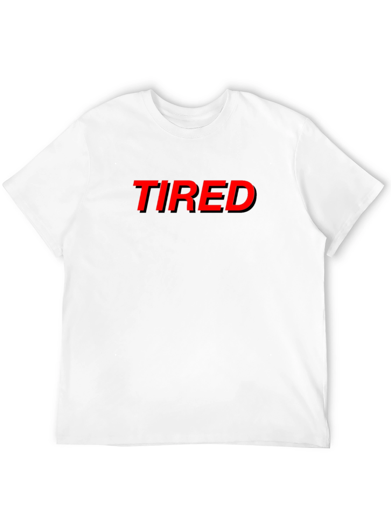 Tired Graphic Tee - Black Cotton Comfort