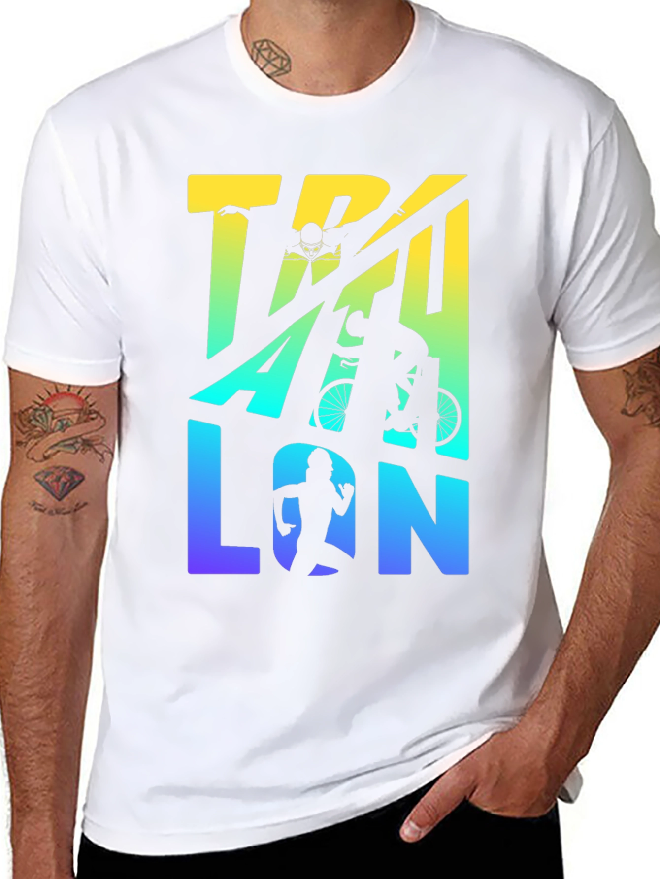 Triathlon T-Shirt | Swim Bike Run Graphic Tee