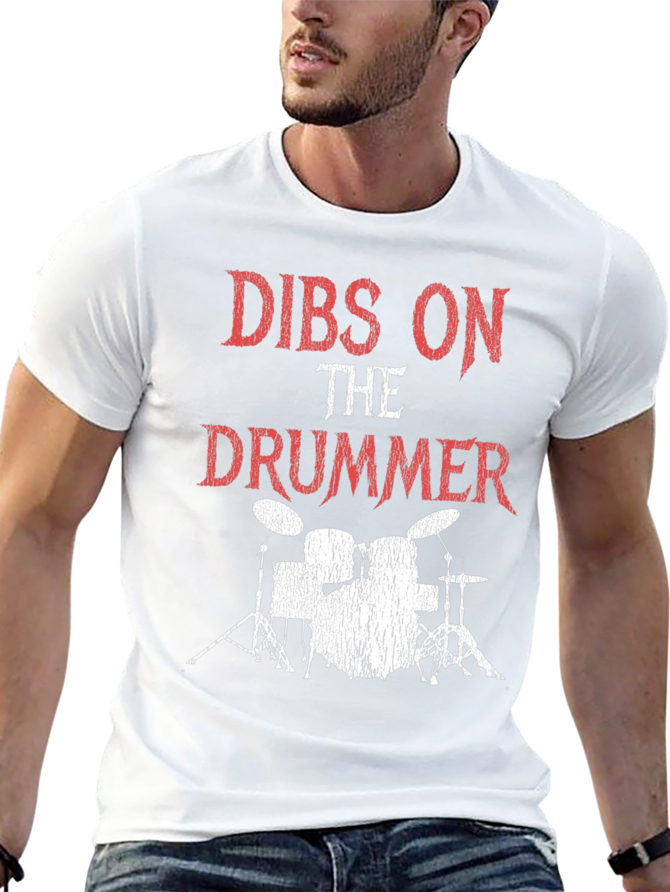 Dibs on the Drummer Graphic Tee - Black