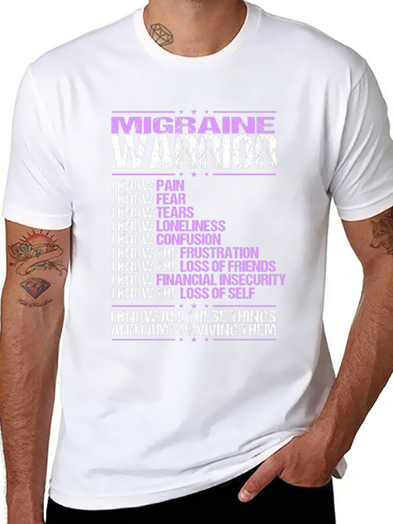 Migraine Warrior T-Shirt: Surviving & Strong