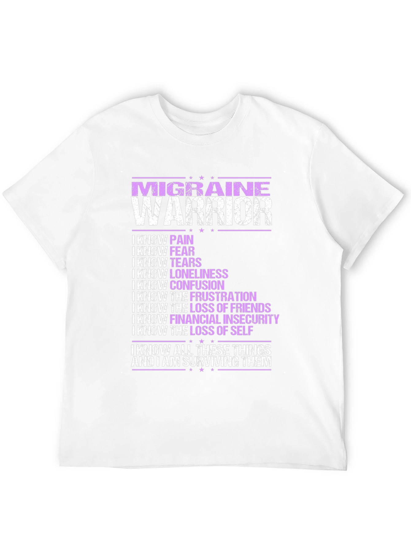 Migraine Warrior T-Shirt: Surviving & Strong