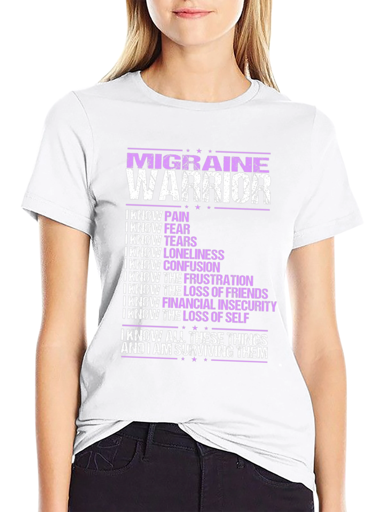 Migraine Warrior T-Shirt: Surviving & Strong