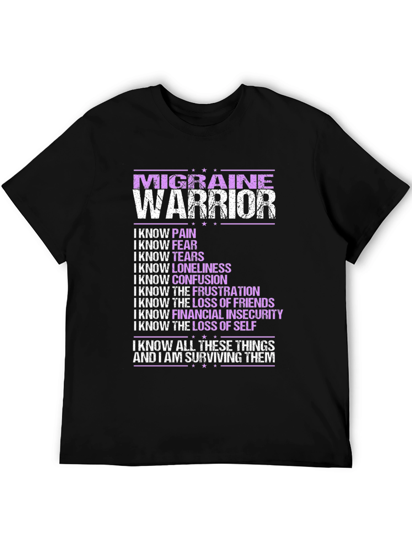 Migraine Warrior T-Shirt: Surviving & Strong