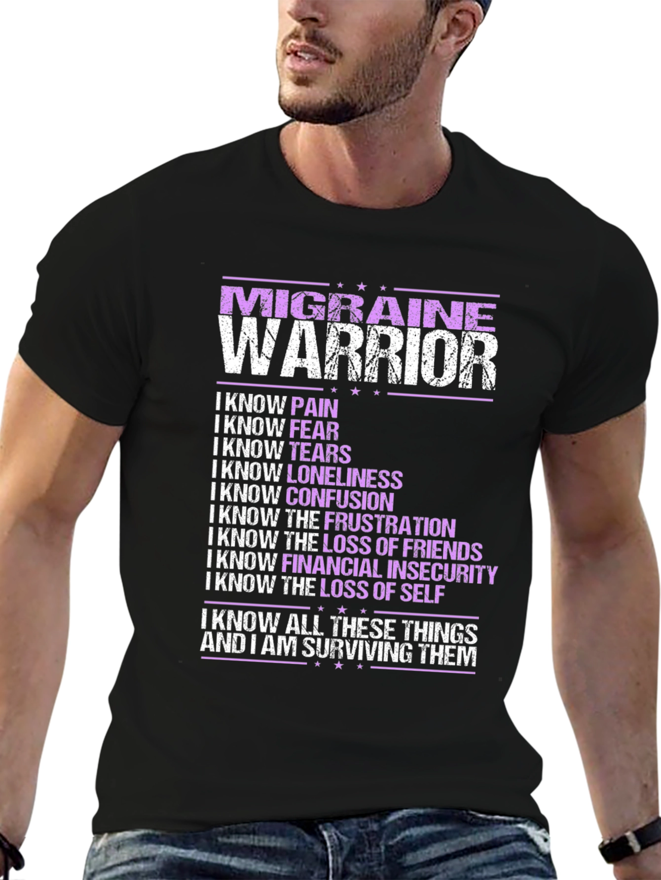 Migraine Warrior T-Shirt: Surviving & Strong