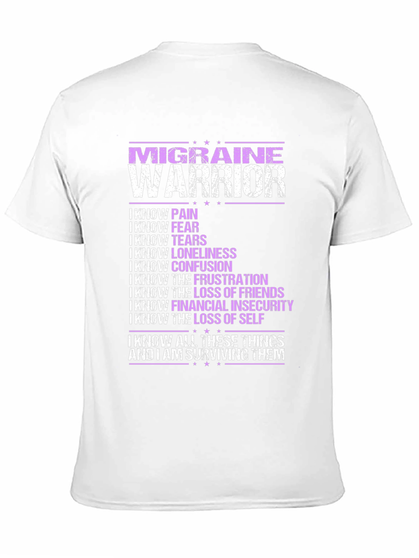 Migraine Warrior T-Shirt: Surviving & Strong
