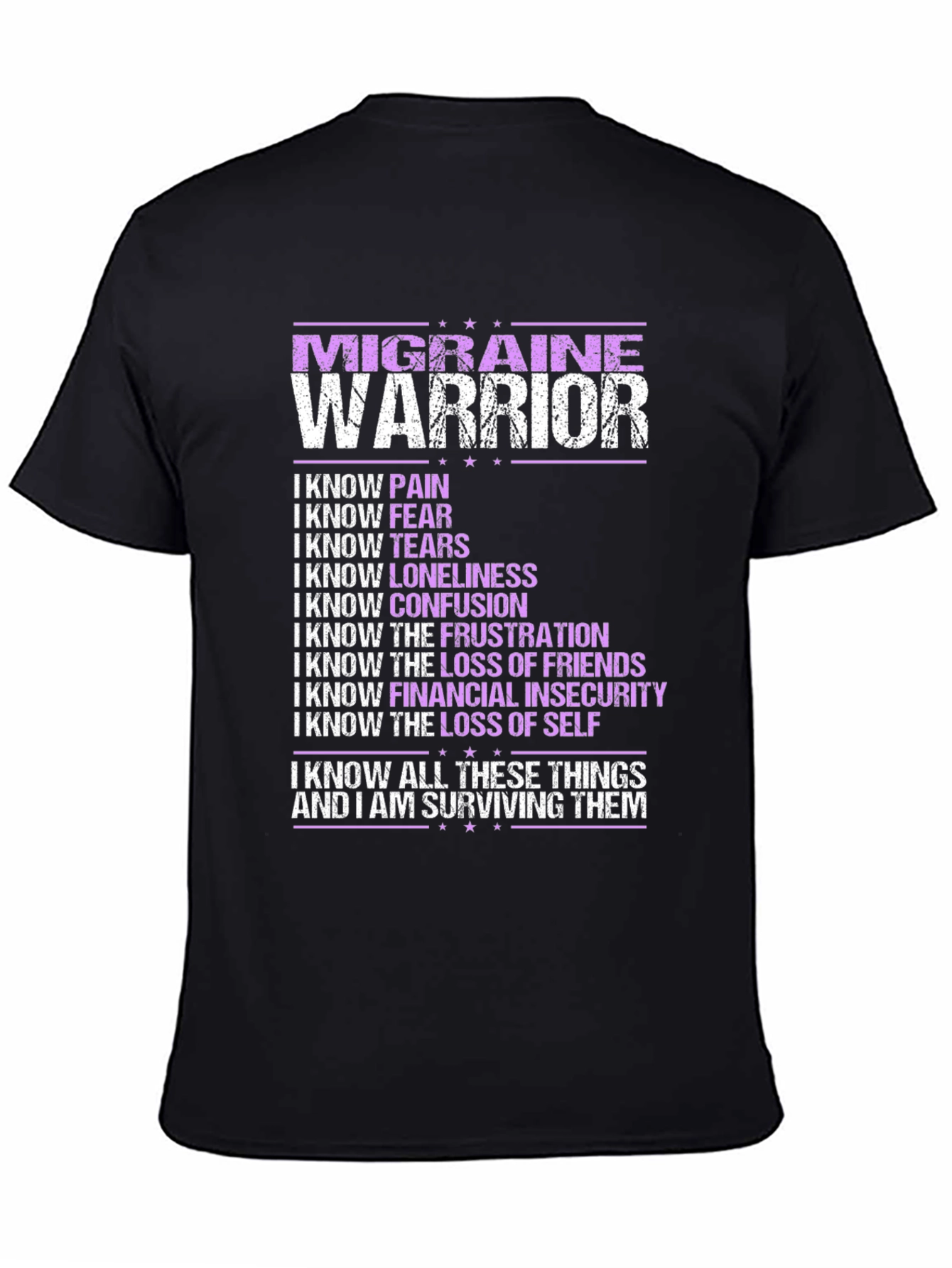 Migraine Warrior T-Shirt: Surviving & Strong