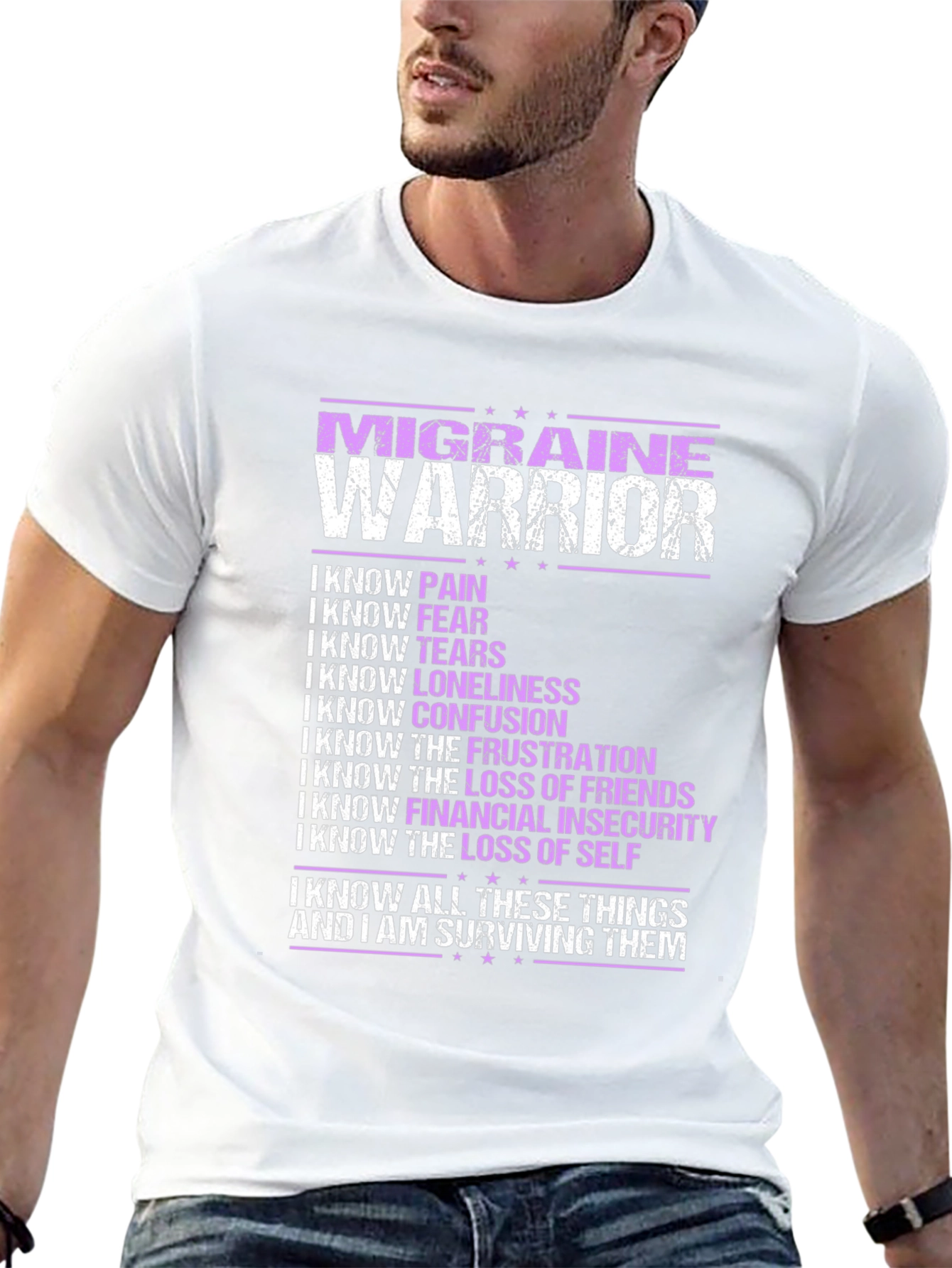 Migraine Warrior T-Shirt: Surviving & Strong